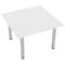 Skutchi Designs Square 4 Person Conference Room Table, 46" W, 46" L, 29" H, White HAR-SQ-46-POST-XD09 - alternate 1